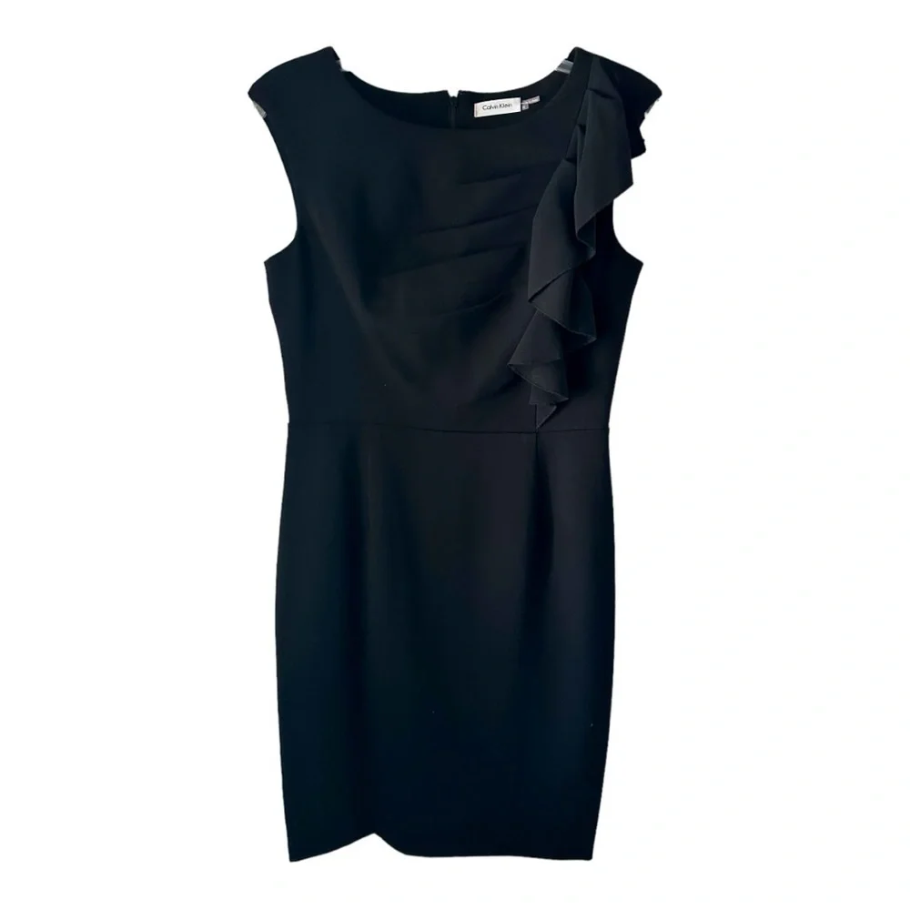 Calvin Klein Woman’s Dress Black Midi Size 8